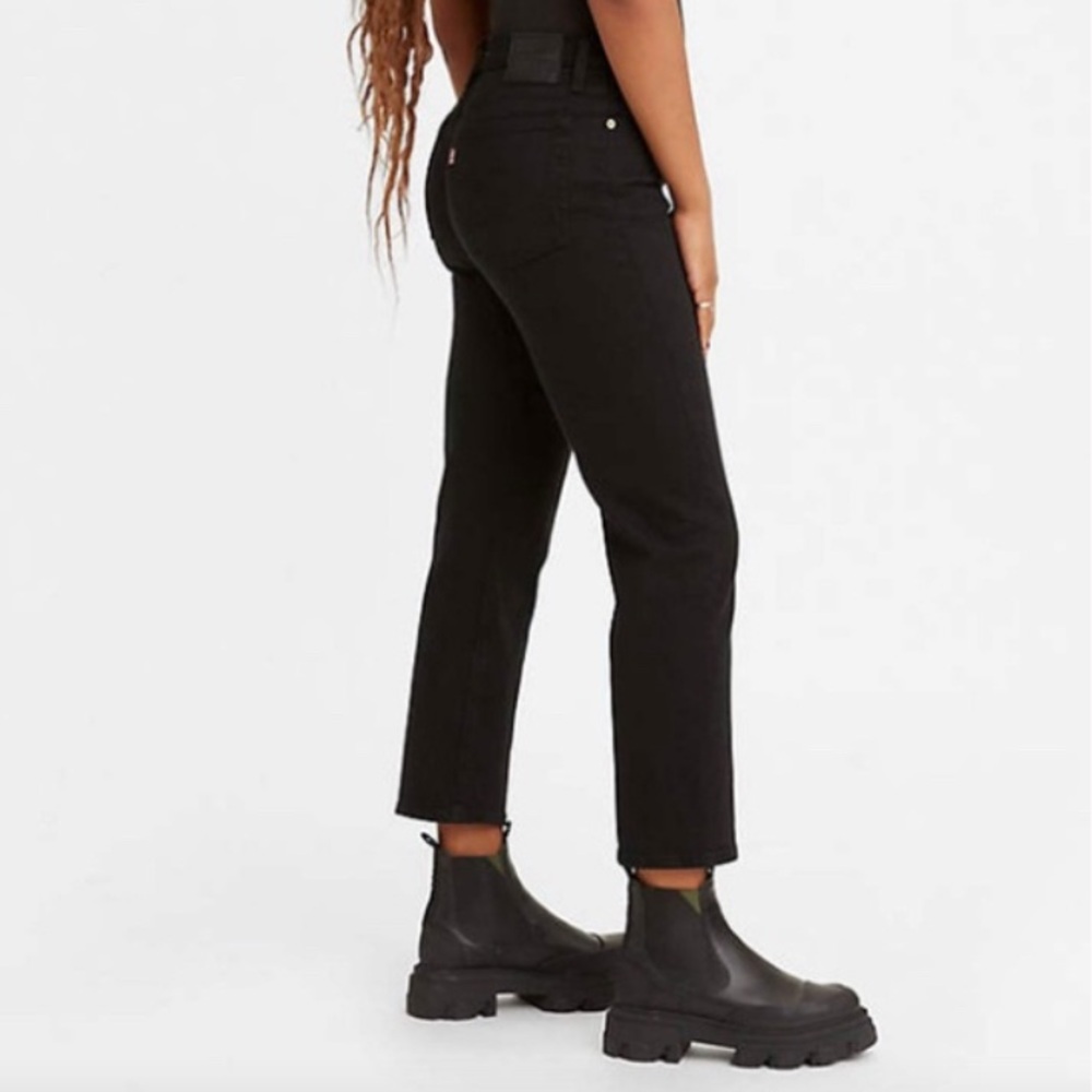 Levi’s Wedgie Straight Jeans Black Denim 26